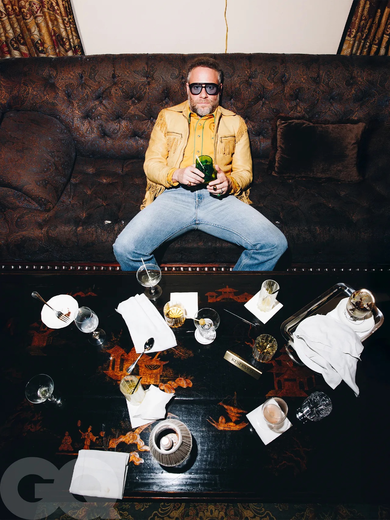 Seth Rogen wearing western vintage styling from Gator's Vintage